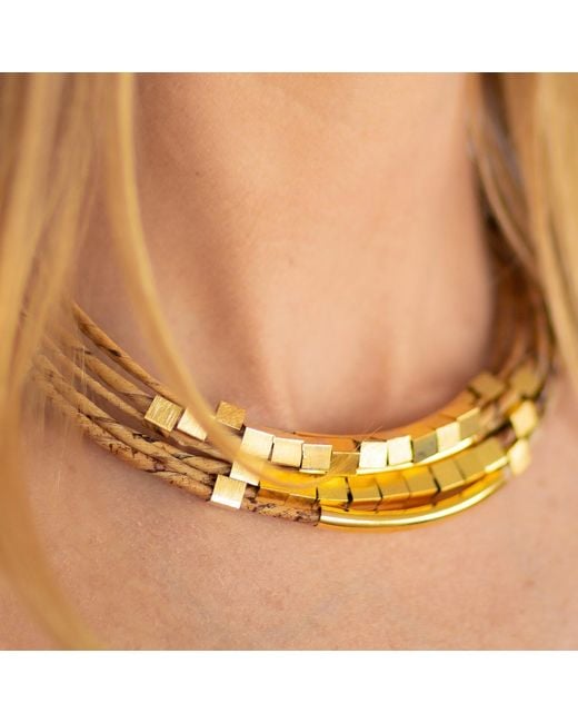 Nart Nature Making Art Metallic The Multiple Banana Fiber Necklace