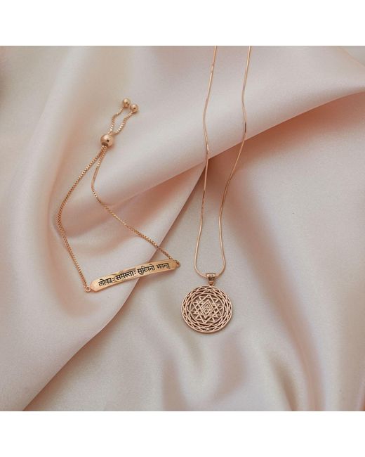 Seven Saints Metallic Sri Yantra Supreme Manifestor Necklace, Over Sterling