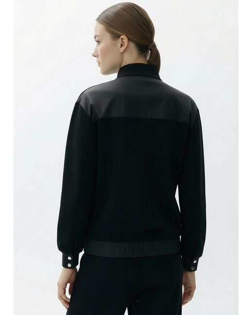 Exquise Black Stone Embellished Regular Knit Jacket