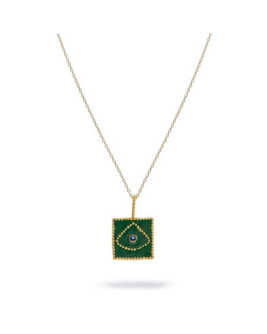 Ebru Jewelry Green Mystic Verde Evil Eye Necklace