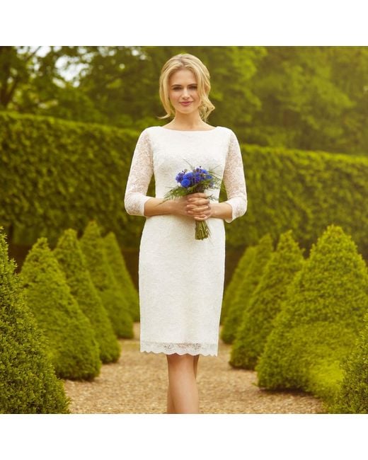 Alie Street London Gray Katherine Wedding Lace Shift Dress