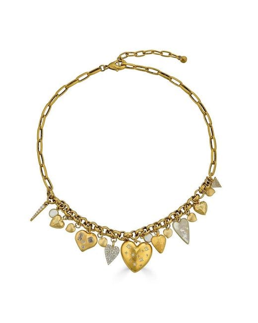 Loni Paul Jewelry Metallic Full Heart Charm Necklace