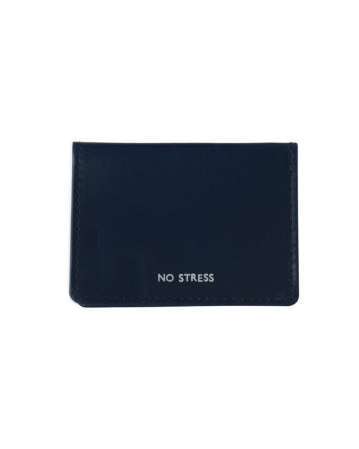 VIDA VIDA Blue No Stress Leather Travel Card Holder