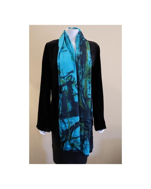 Saniya Khan Blue Long Road To Freedom Scarf