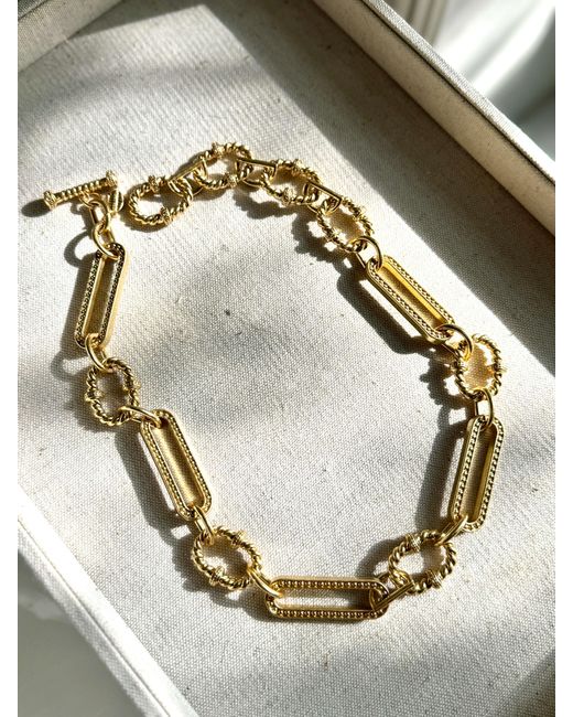Laura Gray Metallic Milly Toggle Necklace