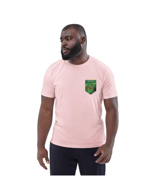 Anchor and Crew Pink Cotton Think Ocean Orangutan Love The Planet Organic Cotton T-Shirt for men