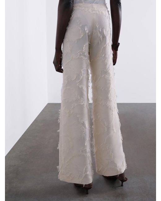 Sélone White Jora Fringe Trousers