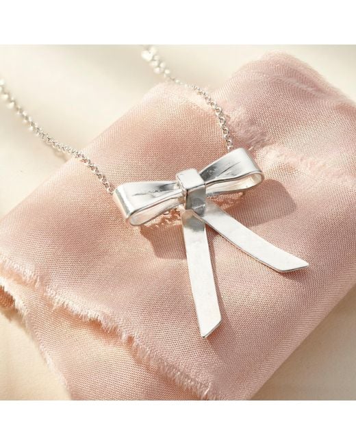 Posh Totty Designs Metallic Sterling Bow Charm Necklace