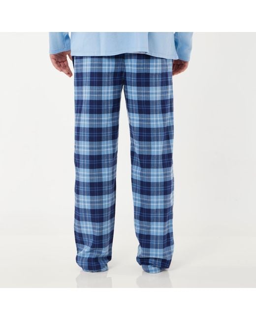 Lounge Blue Soft, Breathable Organic Brushed Cotton Loungewear Trousers for men