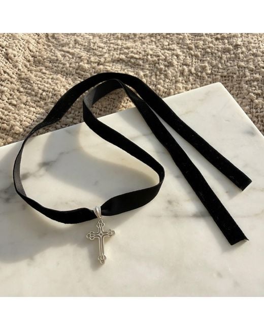Leni James Black The Mini Billie Cross Choker