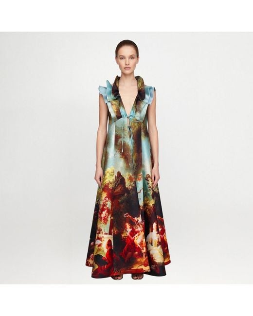 Maxjenny Green Garden Royal Vest Dress – Sculptural Collar
