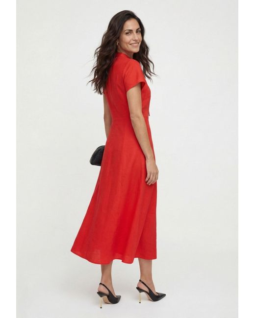 Lily and Lionel Red Primrose Midi Dress