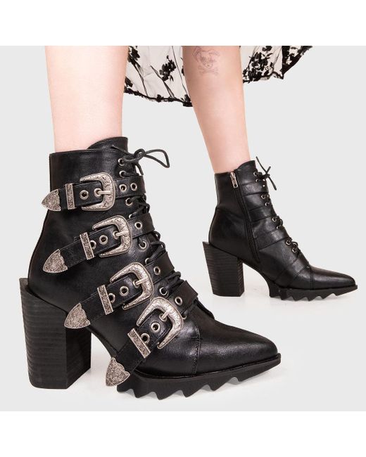 Lamoda Black Don't Even Western Ankle Boots