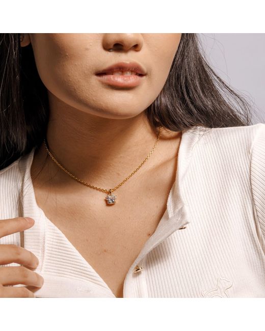 Cloud Haven Metallic Commitment Paw Pendant Necklace