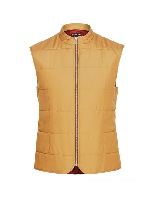 SEREN LONDON Metallic Quilted Gilet for men