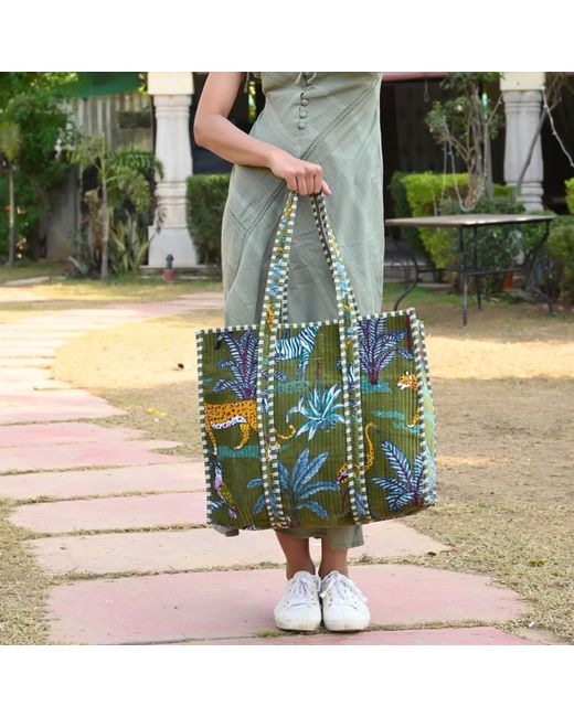 Conscious Yoga Collective Green The Jungle Tote