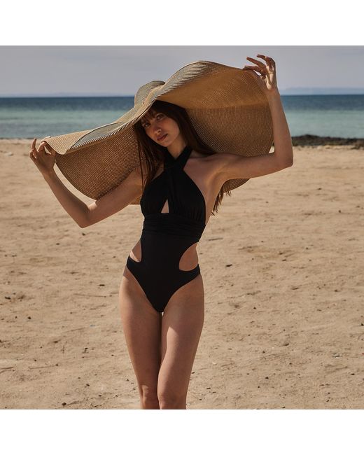 Aulala Paris Blue The Wrap-Around Wonder Halter Neck One Piece Swimsuit