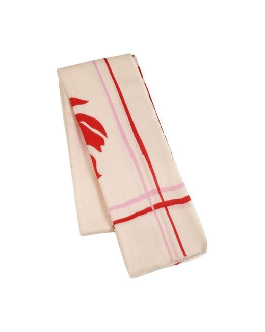 Heritagemoda Pink Neutrals Luxury Wool-Silk Scarf – Hand-Painted Ivory With & Floral Design