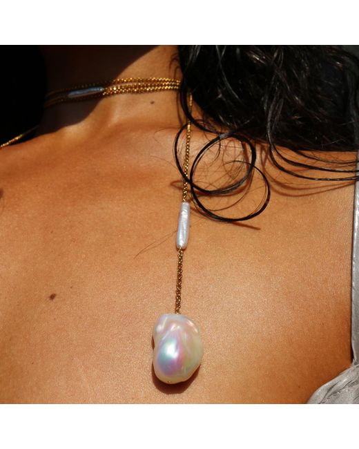 Marquise Swim White Necklace