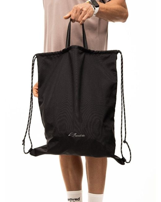 Saved Lab Black Tote Bag for men