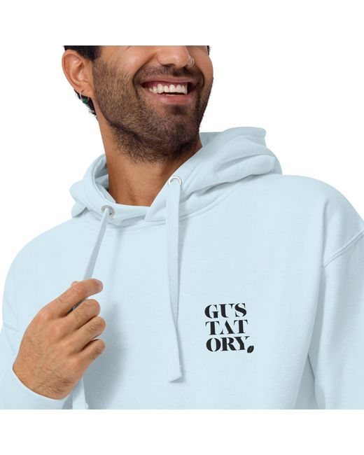Anchor and Crew Blue Sky Gustatory Melbourne Coffee Scene Cotton Blend Embroidered Hoodie