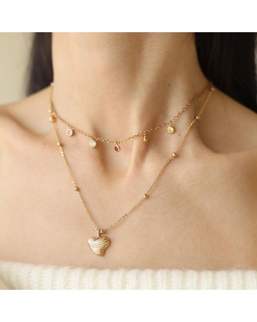 Retro Chic Metallic Charm Necklace