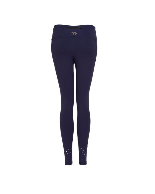 Perky Peach Blue High Rise Laser Full Length Leggings