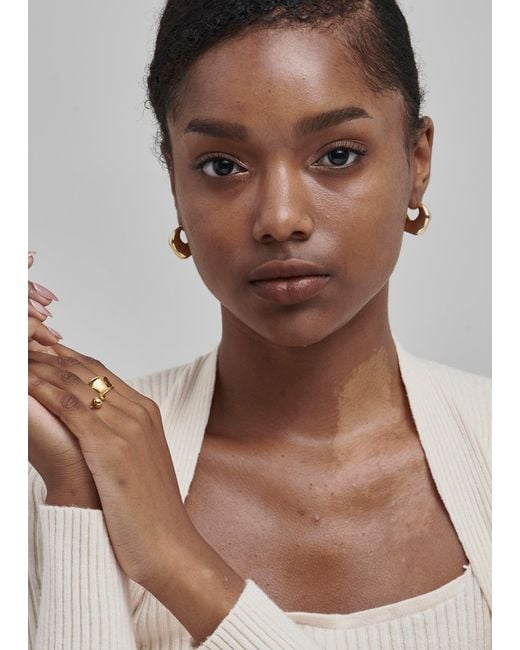 Shabella Nyc Metallic Wave Tube Hoops
