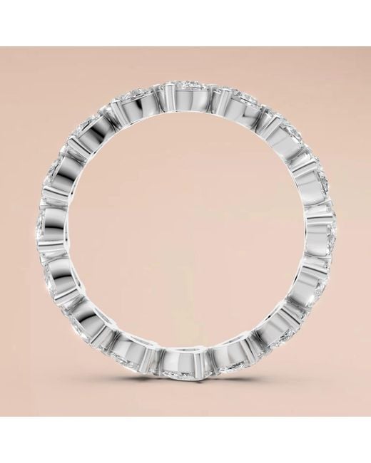 Aya Fine Jewelry White Pear Lab Diamond Eternity Band Ring