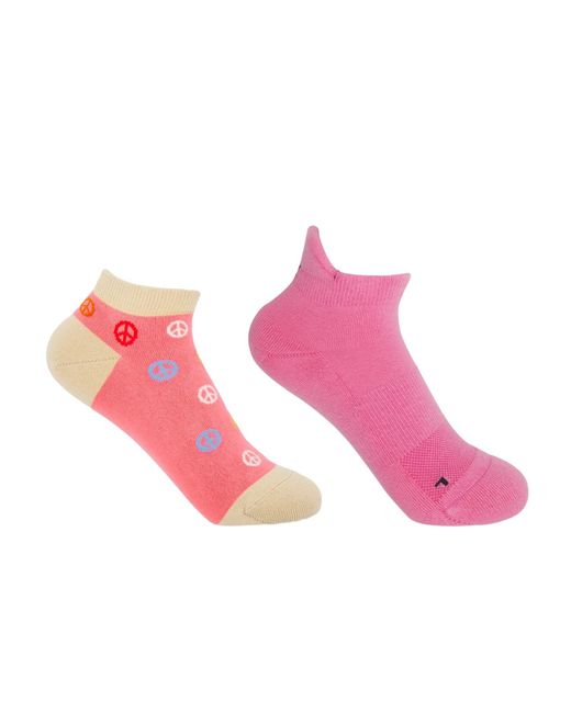 Peper Harow - Made in England Pink Peace & Organic Sport Trainer Socks Bundle