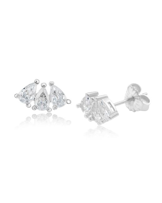 SHYMI Metallic Mini Pear Shape Curved Studs