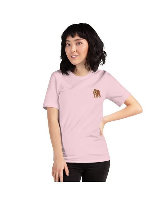 Anchor and Crew Pink Cotton Think Ocean Tiger Aspirations Cotton Embroidered T-Shirt