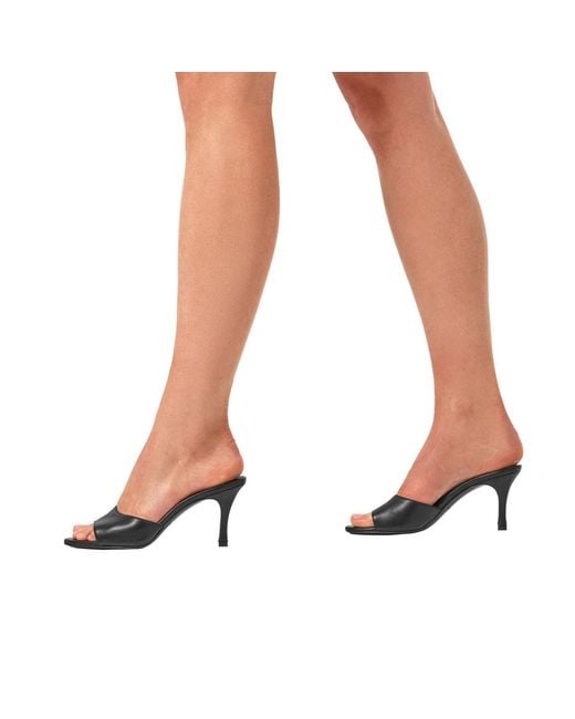 Florrie Black Lucia 75Mm Leather Mule