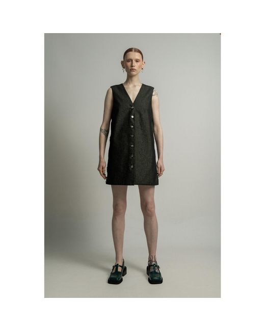 Van Brussel Black Bruno Vest Dress