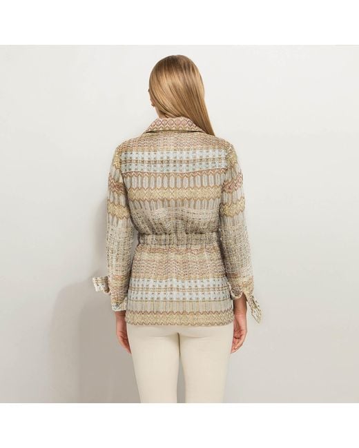 GeeGee Collection Gray Heidi Silk Jacket