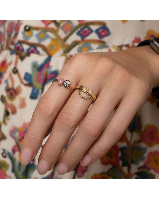 Kate Koel Natural Textured Band Stacking Ring