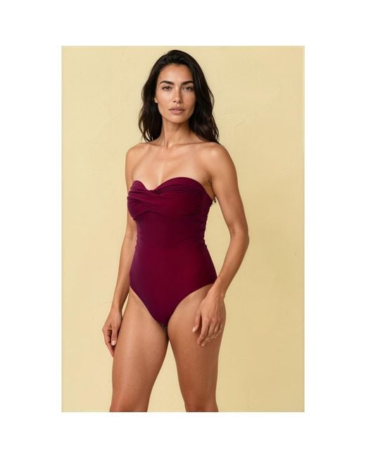 Gezzina Purple Ember Bandeau One-Piece