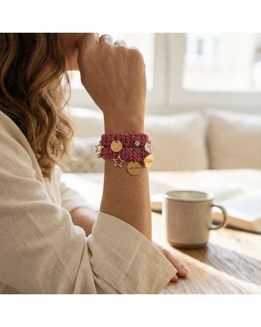 Hilo De Mar Red Fuchsia & Bracelet