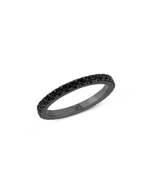 SALLY SKOUFIS Black Complete Ring With Made Cz Diamond Stimulant
