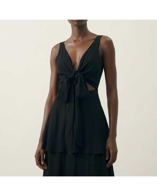 Polko Black Sia Convertible Tiered Dress