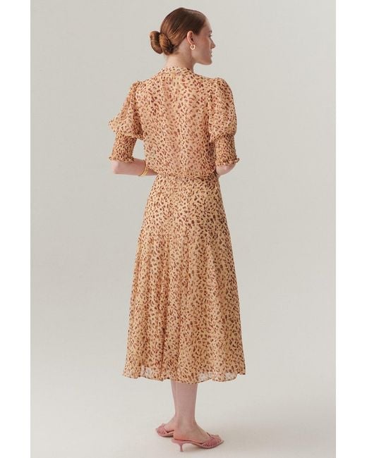 Exquise Natural Arianna Midi Skirt