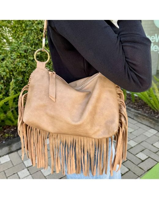 Lynn Tallerico Metallic Neutrals Paula Fringe Bag
