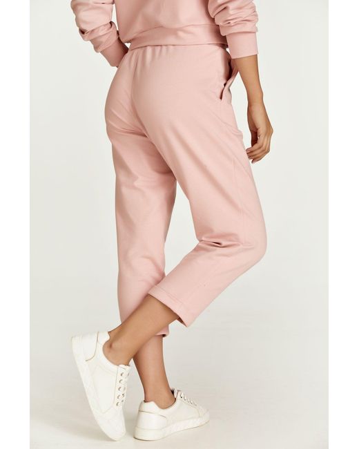Conquista Pink Cropped Sweatpants