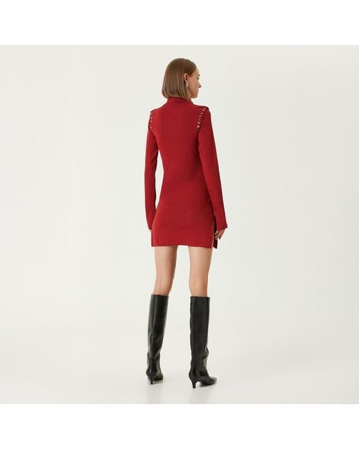 Pcfg Red Your Itch Two Tones Rib Long Sleeve