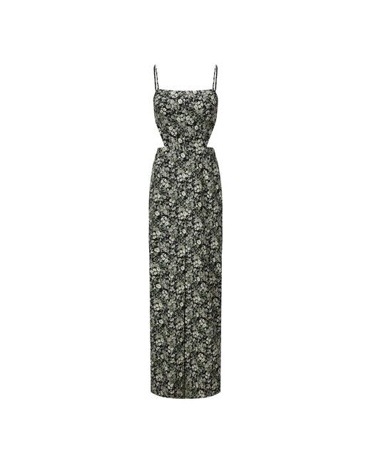 NUAJE NUAJE Green Felicia Floral-Print Openback Dress
