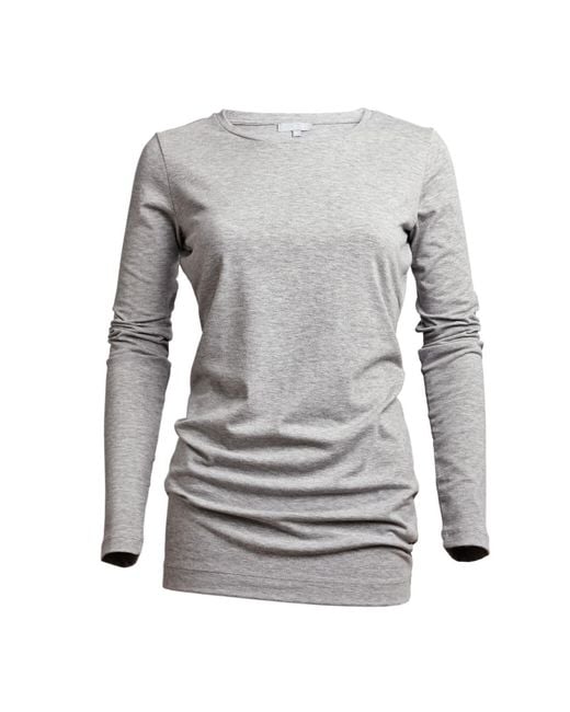 Cove Gray Long Length Tee