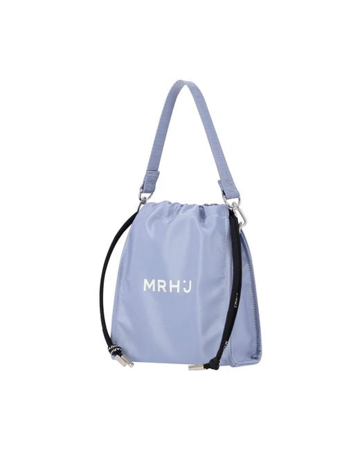 MARHEN.J Blue Recycled Nylon Mini Cross Bag