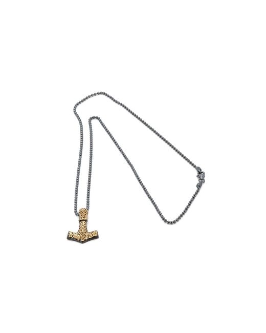 Ebru Jewelry Metallic Thor Hammer Sterling & Pendant Necklace for men
