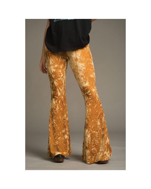 Little Lies Natural Hendrix Ochre Velvet Flares
