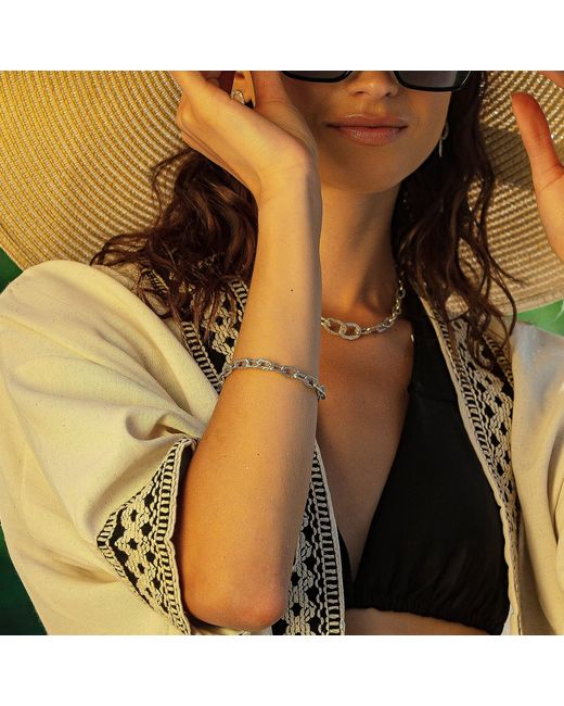 Mejoma Metallic Ancient Elegant Radiance Chunky Chain Bracelet
